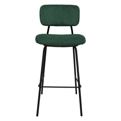 Bar stool KEIU 46x49xH107cm, dark green velvet 