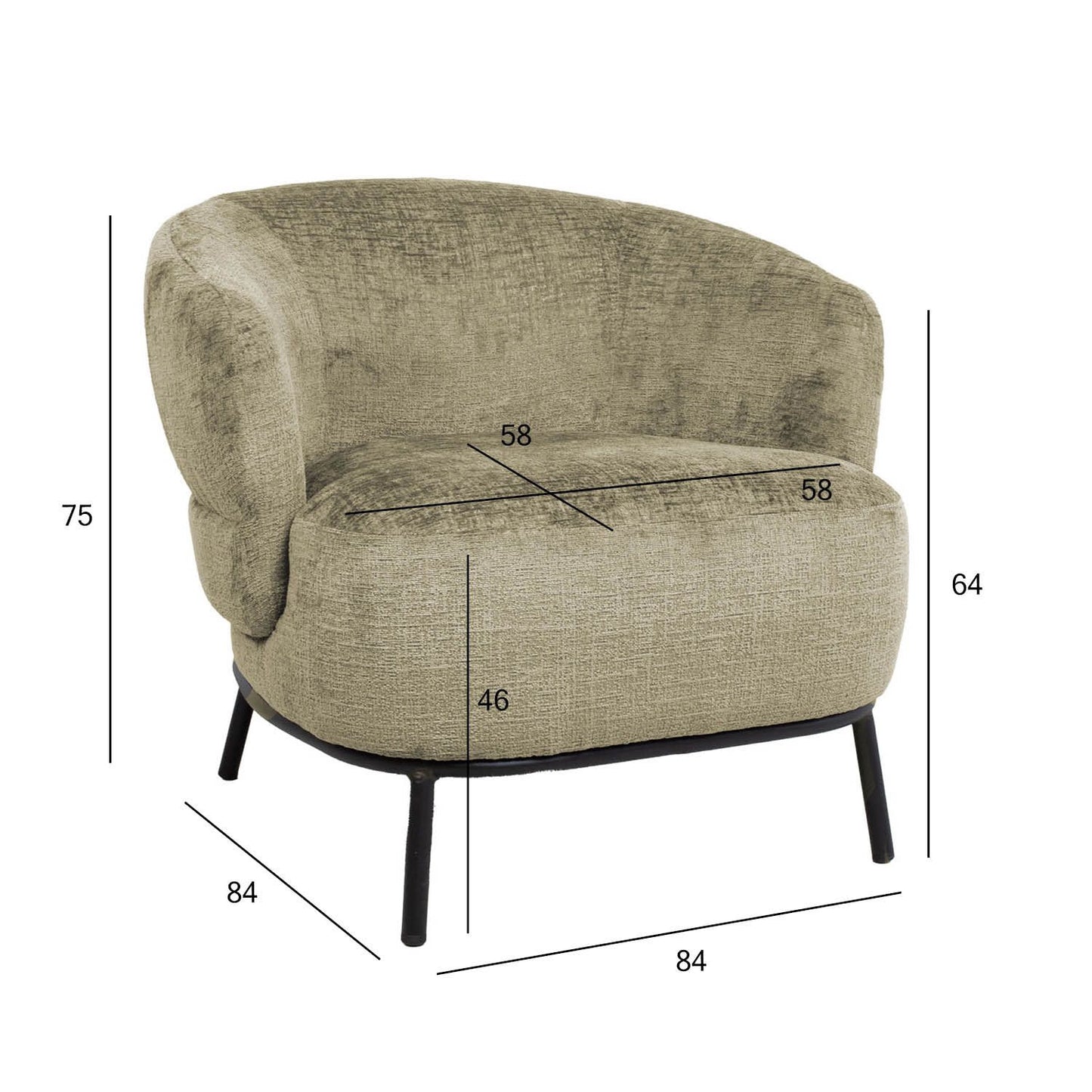 Lounge chair GEMALA beige 