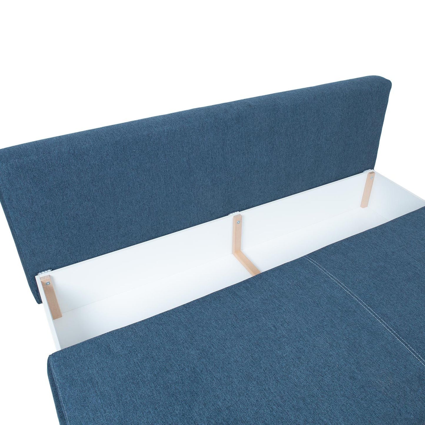 Sofa-bed MUNICH with storage box, dark blue