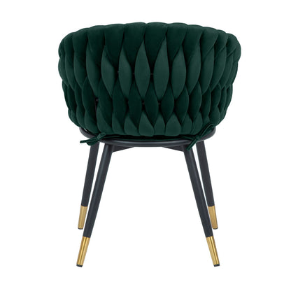 Chair FLORA, dark green velvet 