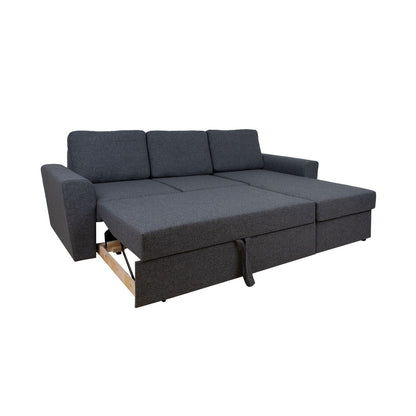 Corner pull-out sofa INGMAR dark gray