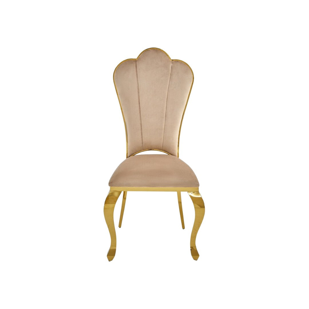 Chair QUEEN VELVET GOLD FRAME/BEIGE BLUEVEL 28