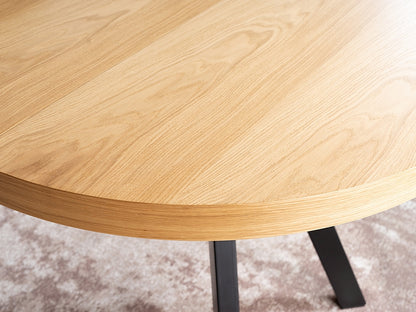 Table DOMINGO NATURAL OAK / BLACK VENEER FI 100 (100-250)