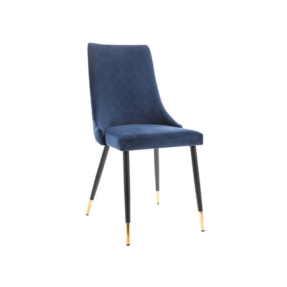 Chair PIANO VELVET BLACK/GOLD FRAME/NAVY BLUE BLUVEL 86