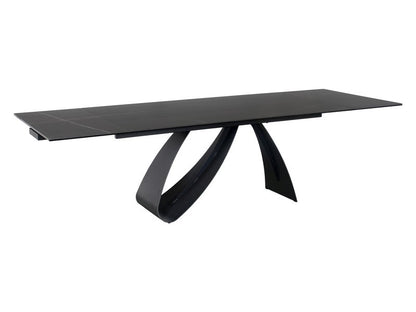 Table DUNA CERAMIC BLACK SAHARA NOIR/BLACK MATTE (160-240)X90