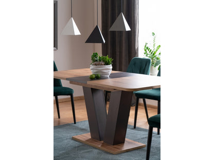 Table PLATON OAK COLOR WOTAN / BRONZE 136(176)X80 IN