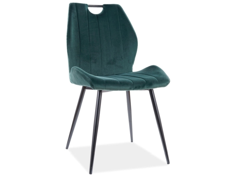 Chair ARCO VELVET BLACK FRAME / GREEN BLUVEL78