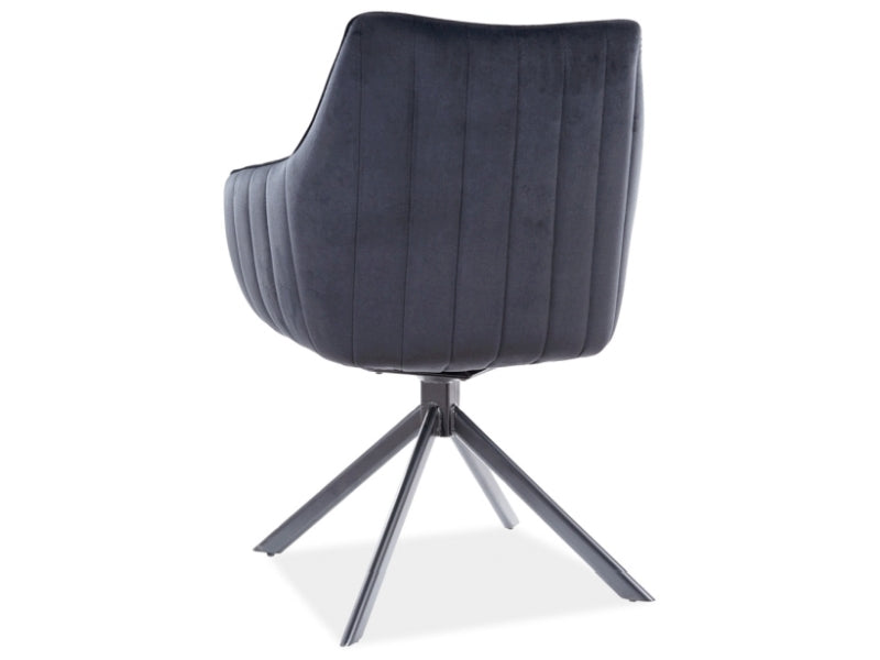 Chair AZALIA VELVET BLACK FRAME/BLACK BLUEVEL 19 