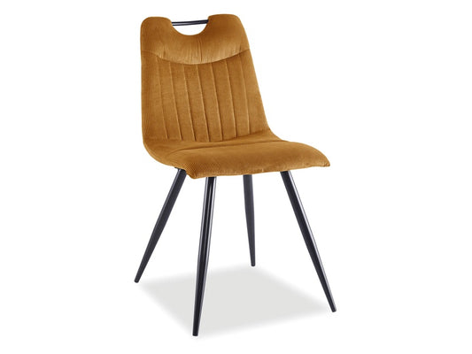 Chair ORFE CORDUROY BLACK FRAME / KARIA FJORDS 66