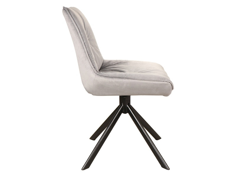 Chair BOOGIE I VELVET BLACK FRAME / GRAY BLUVEL 14