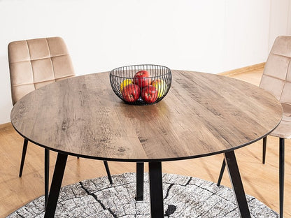 Table OAKLAND WALNUT / BLACK FRAME FI 100 Ø100 