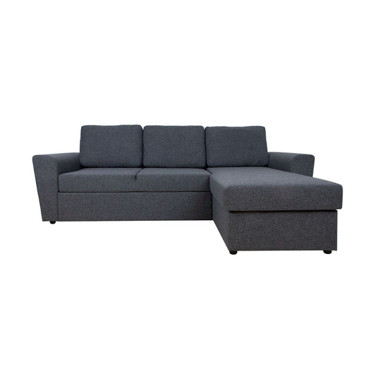 Corner pull-out sofa INGMAR dark gray