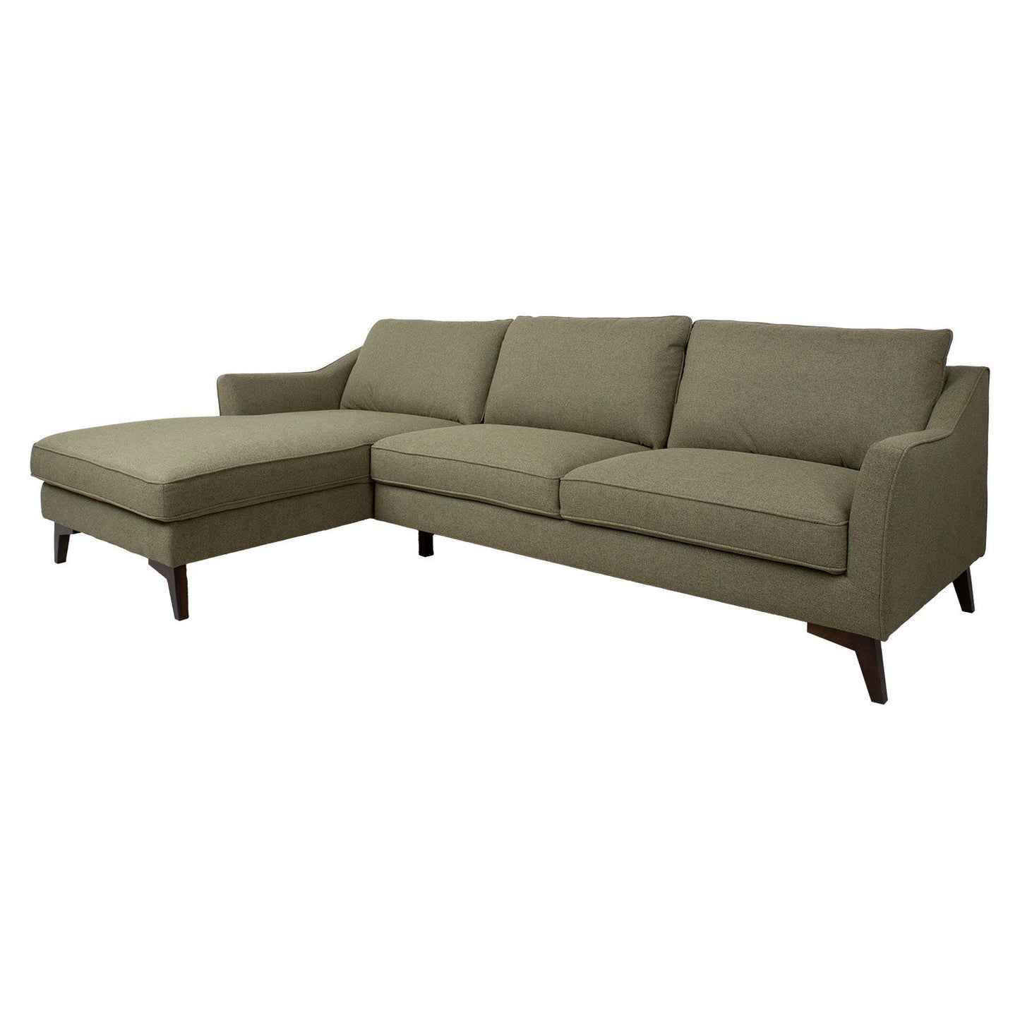 Corner sofa BIRGIT KS, olive green