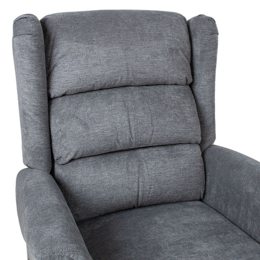 Lounge chair - recliner BARRY with lifting mechanism, gray 