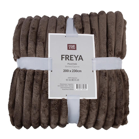 Pleds FREYA XL 200x230cm, pelecigi brūns