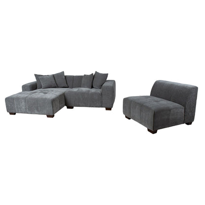 Corner sofa DAHLIA LC, gray