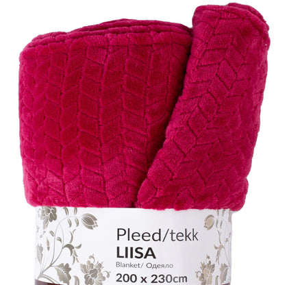 Plaid LIISA XL, 200x230cm, raspberry red