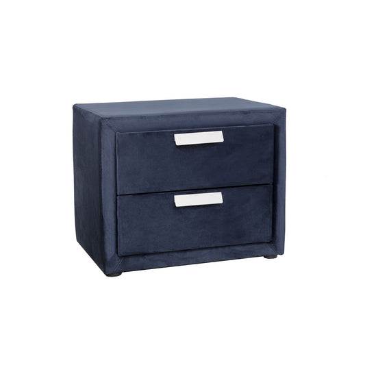 Nightstand GRACE with 2 drawers, blue