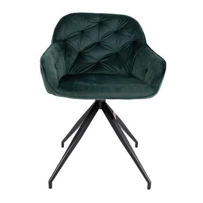 Chair BRIT, dark green velvet 