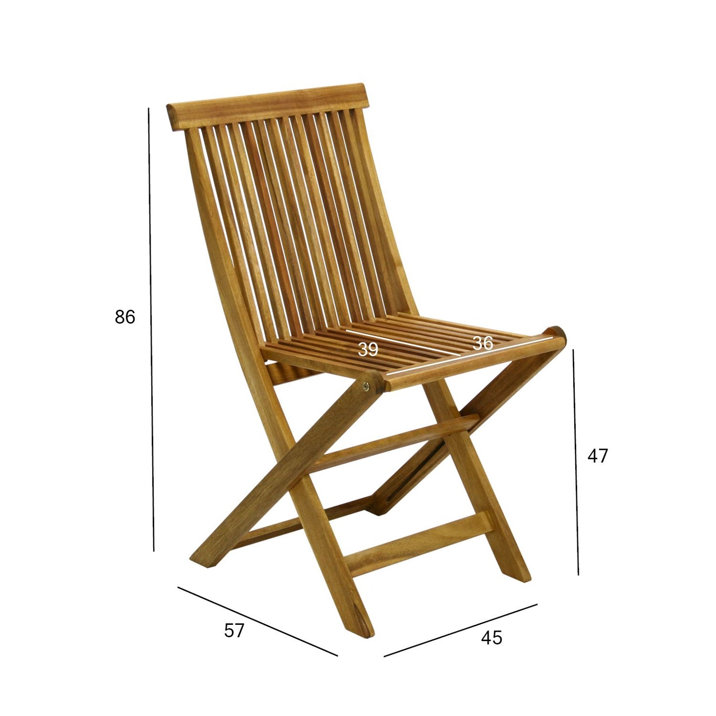 Chair FINLAY 45x57xH86cm / acacia 