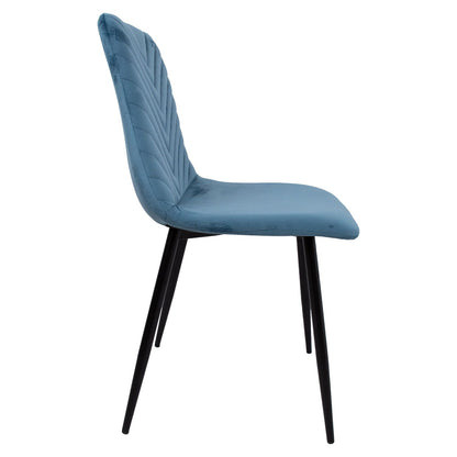 Chair BRIE, blue velvet 