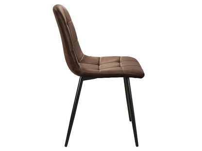 Chair MILA VELVET BLACK FRAME/BROWN BLUEVEL 48