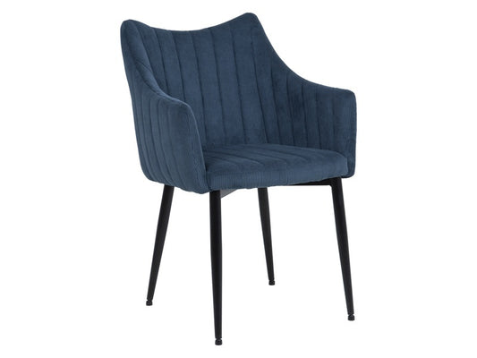 Chair MONTE CHAIRS VELVET BLACK FRAME / NAVY BLUE FJORDS 86