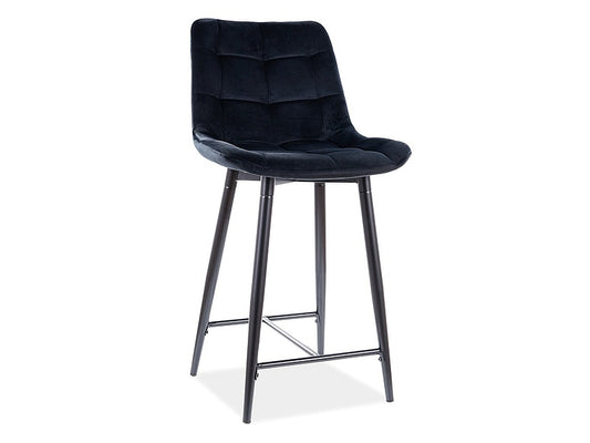 Bar Chair CHIC H-2 VELVET BLACK FRAME / BLACK BLUVEL 19