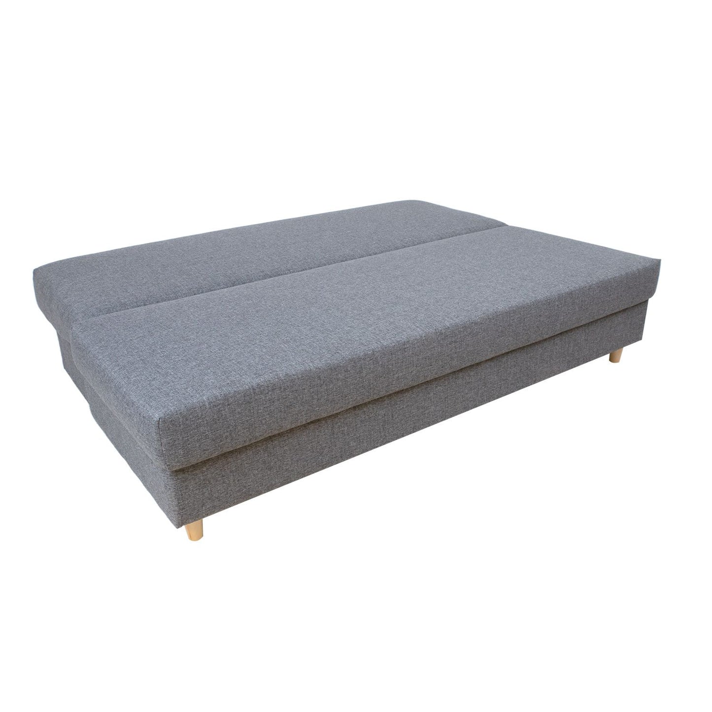 Sofa-bed VILLA with storage box, gray