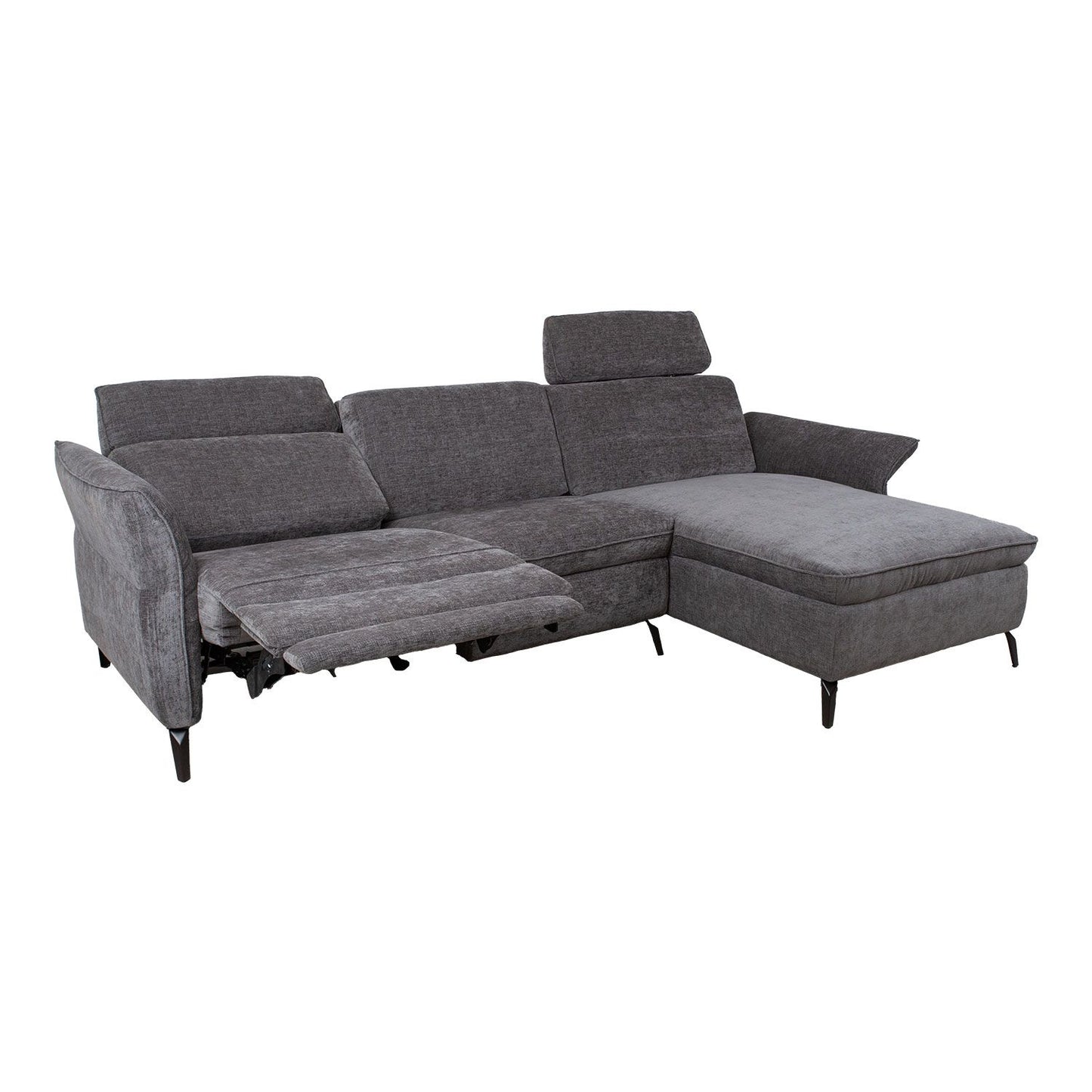 Corner sofa DAYTON LS, electric chair, dark gray