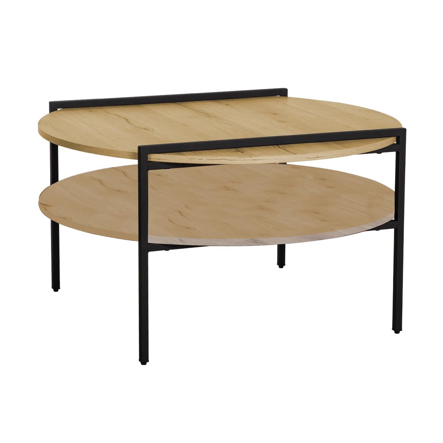 Coffee table HEDVIG 80x80xH45cm, ash/black