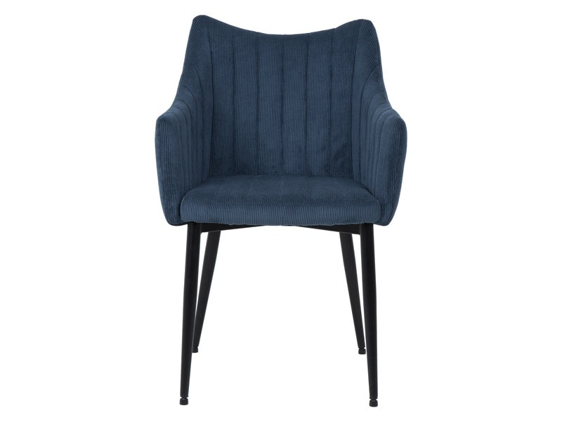 Chair MONTE CHAIRS VELVET BLACK FRAME / NAVY BLUE FJORDS 86