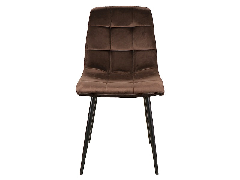 Chair MILA VELVET BLACK FRAME/BROWN BLUEVEL 48