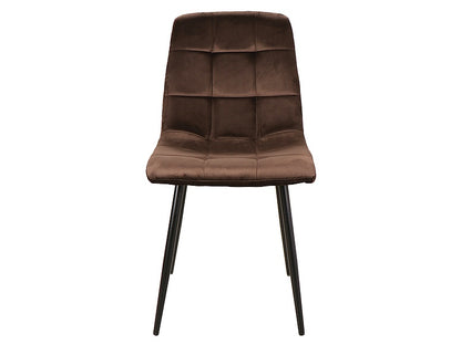 Chair MILA VELVET BLACK FRAME/BROWN BLUEVEL 48