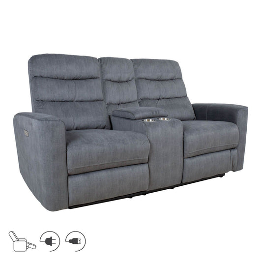 Sofa GASTON 2-seater, with electric mechanism, gray velvet