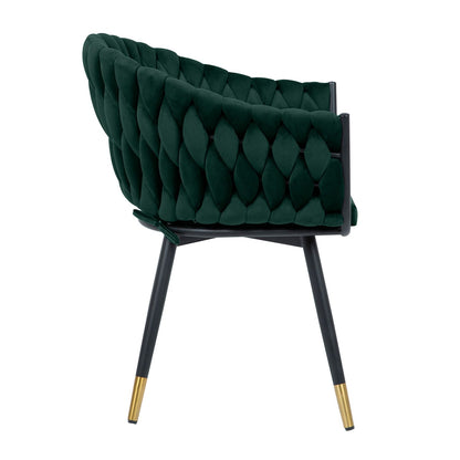 Chair FLORA, dark green velvet 