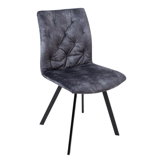 Armchair AFTON dark gray velvet 