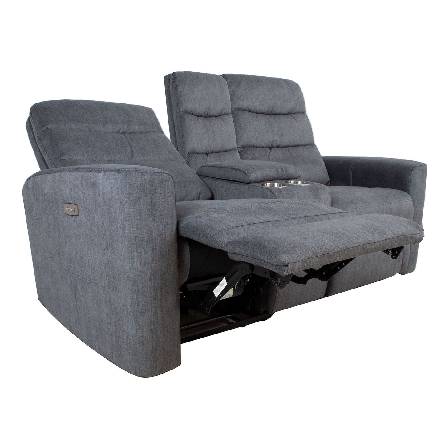 Sofa GASTON 2-seater, with electric mechanism, gray velvet