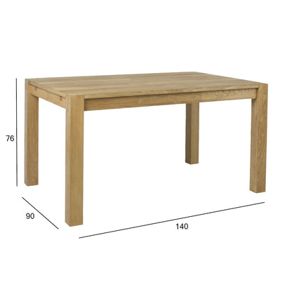 Table CHICAGO NEW 140x90xH76cm, oak