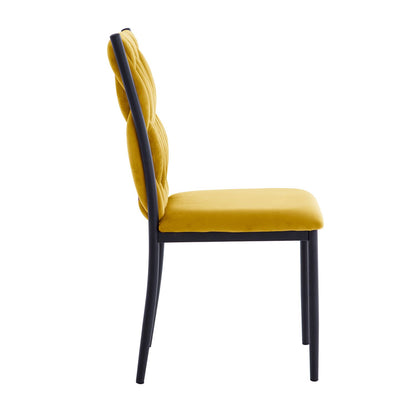 Chair EMORY, golden yellow velvet 