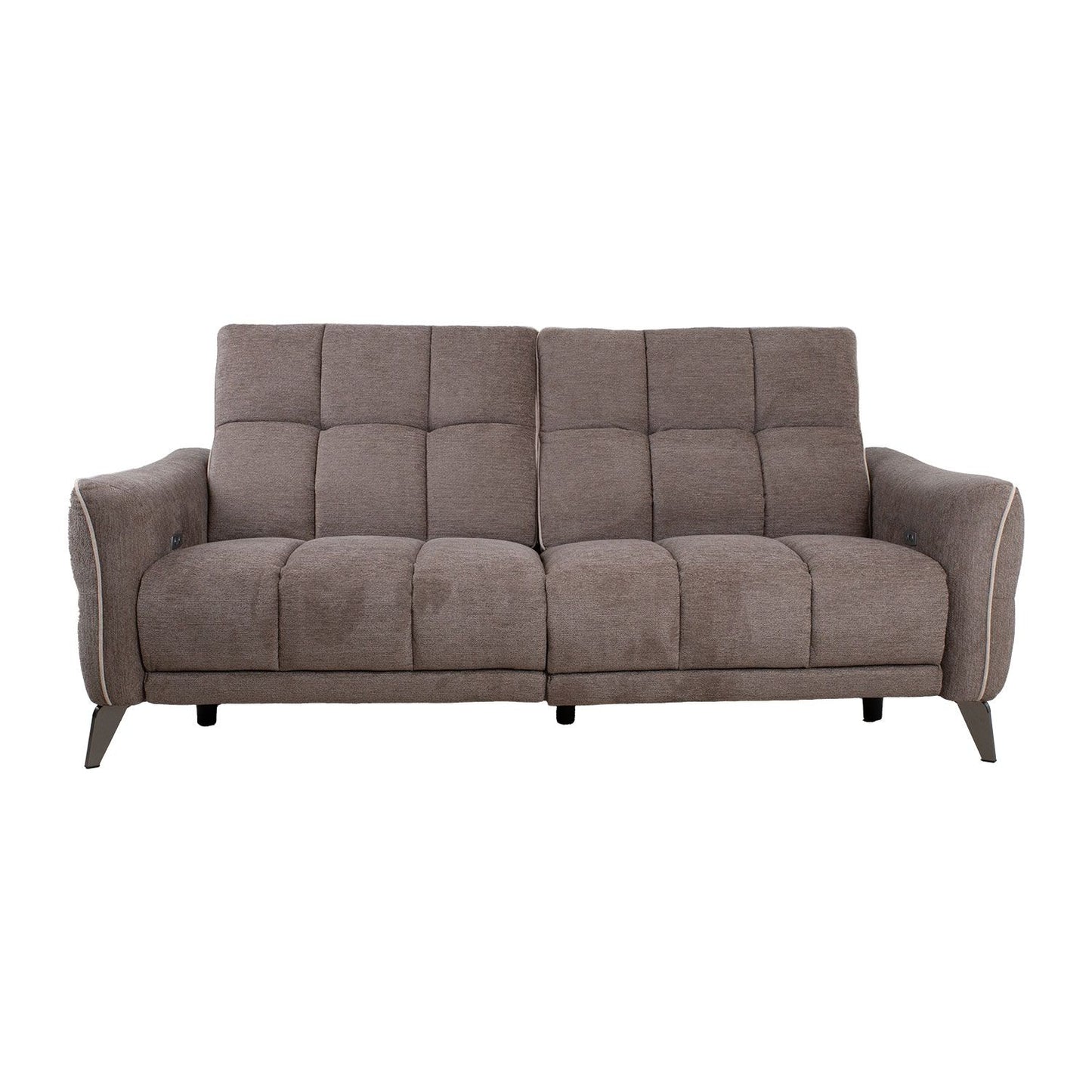 Regliner sofa CATHY 3-seater, electric, light brown