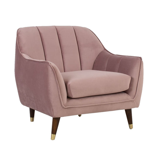 Lounge chair JOANNA 84x83xH80.5cm, purple-pink velvet 