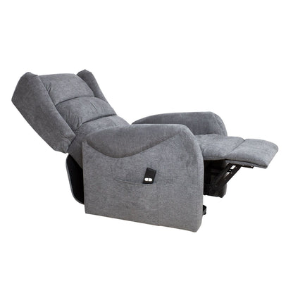 Lounge chair - recliner BARRY with lifting mechanism, gray 