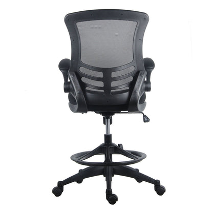 High work chair TRIBECCA 62.5x62xH109-128.5cm, seat and backrest: black / gray mesh fabric, black frame 