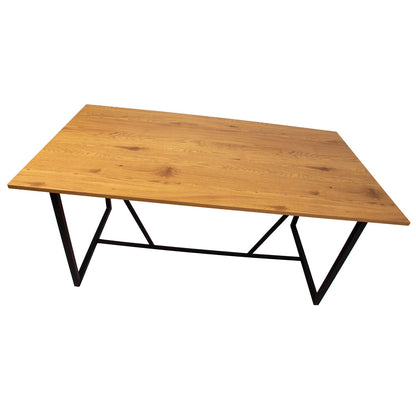 Table AMSTERDAM 160x90xH75cm, oak / black