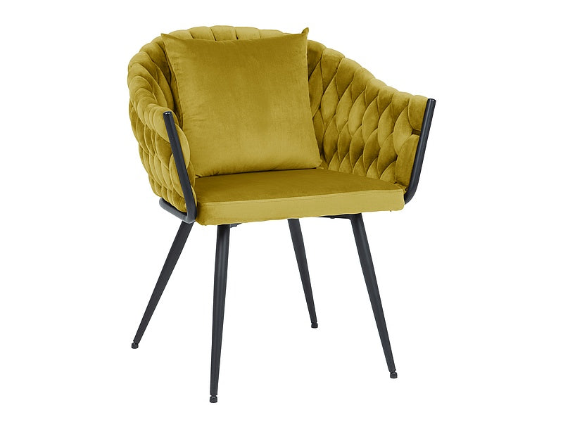 Chair NUVO VELVET BLACK FRAME / CURRY BLUEWELL 68