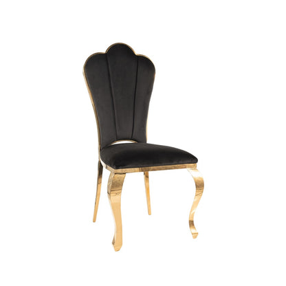 Chair QUEEN VELVET GOLD FRAME/BLACK BLUEVEL 19 