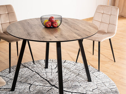 Table OAKLAND WALNUT / BLACK FRAME FI 100 Ø100 