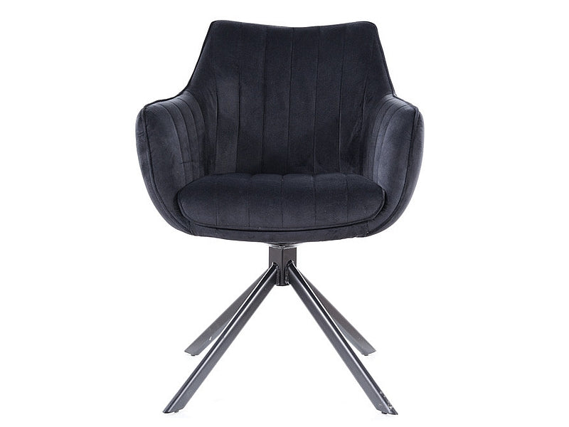 Chair AZALIA VELVET BLACK FRAME/BLACK BLUEVEL 19 