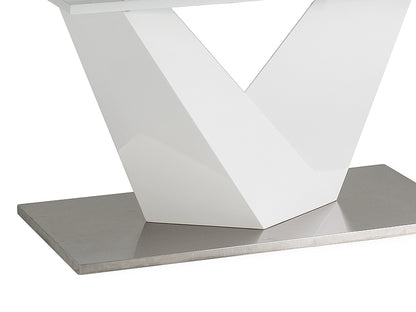 Table ALARAS II BLACK STONE EFFECT / WHITE LACQUER140(200)X85